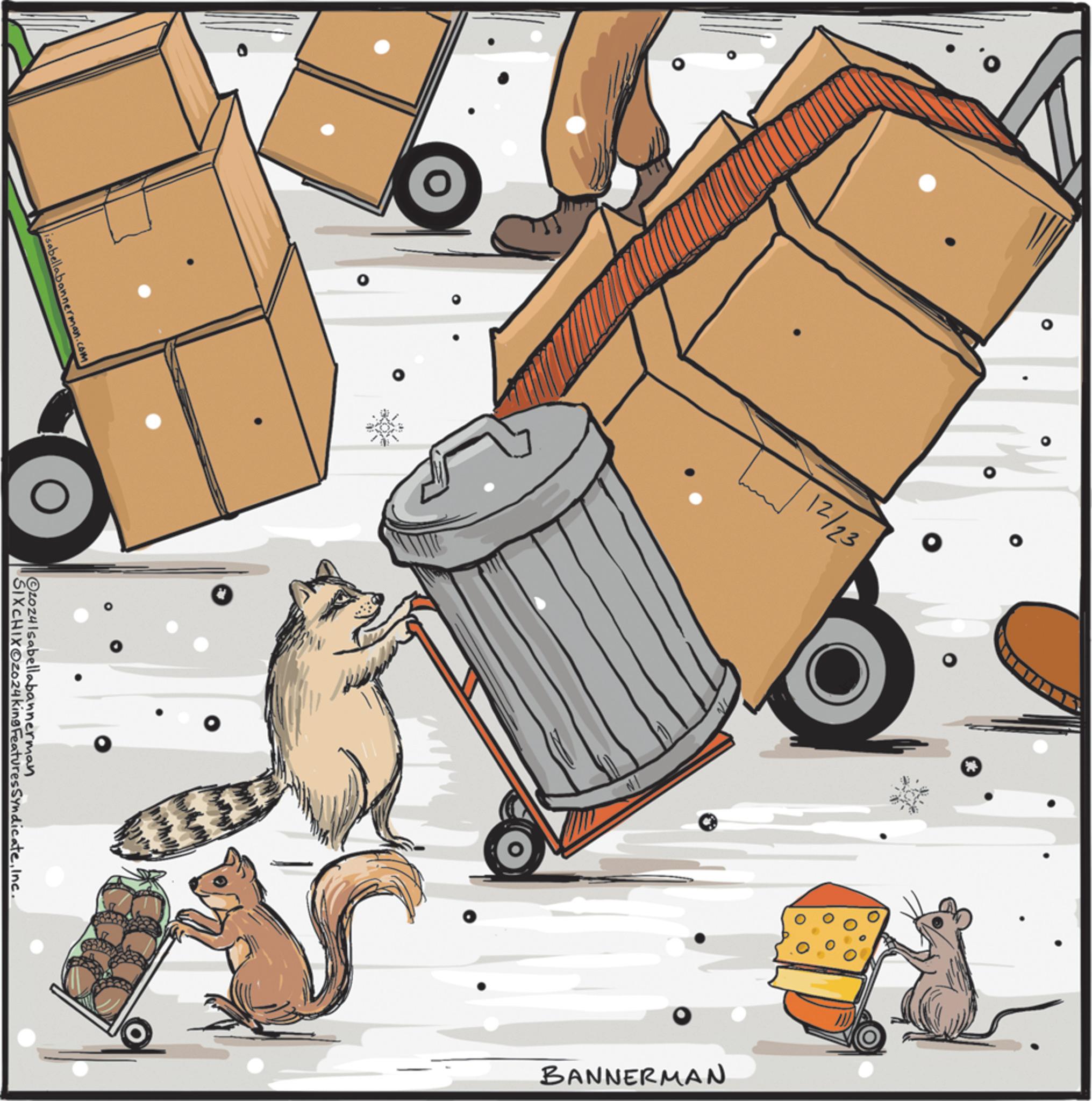 Animated cartoon OCR: isabellabannerman.com O2024 Isabellabannerman SIXCHIXO2024 king Features SyndicateInc. 12/23 BANNERMAN isabellabannerman.com O2024 Isabellabannerman SIXCHIXO2024 king Features SyndicateInc. 12/23 BANNERMAN