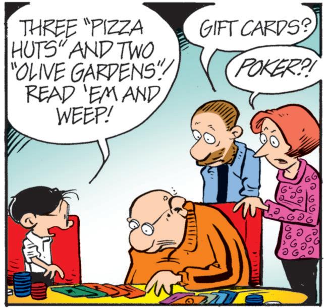 Gesture OCR: THREE "PIZZA HUTS" AND TWO "OLIVE GARDENS"/ READ 'EM AND WEEP! GIFT CARDS? POKER?! 1 2 GG G ? THREE " PIZZA HUTS " AND TWO " OLIVE GARDENS " / READ ' EM AND WEEP ! GIFT CARDS ? POKER ?! 1 2 GG G ?