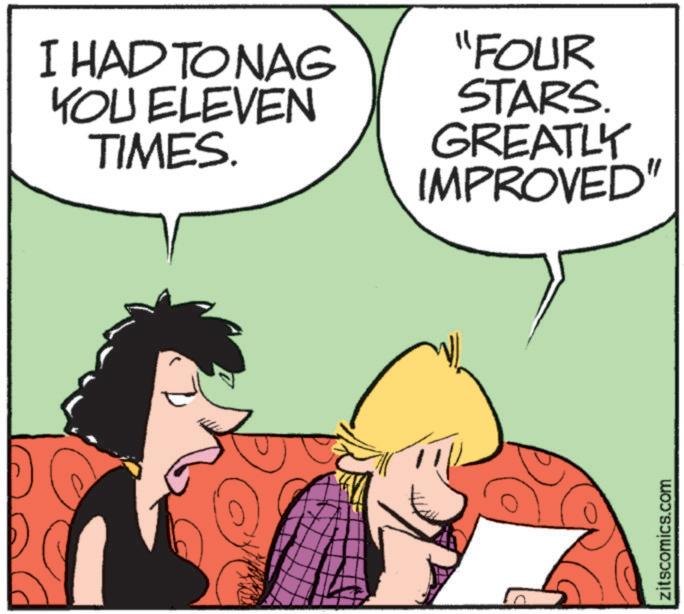 Comic book OCR: I HAD TONAG YOU ELEVEN TIMES. "FOUR STARS. GREATLY IMPROVED" zitscomics.com I HAD TONAG YOU ELEVEN TIMES . " FOUR STARS . GREATLY IMPROVED " zitscomics.com