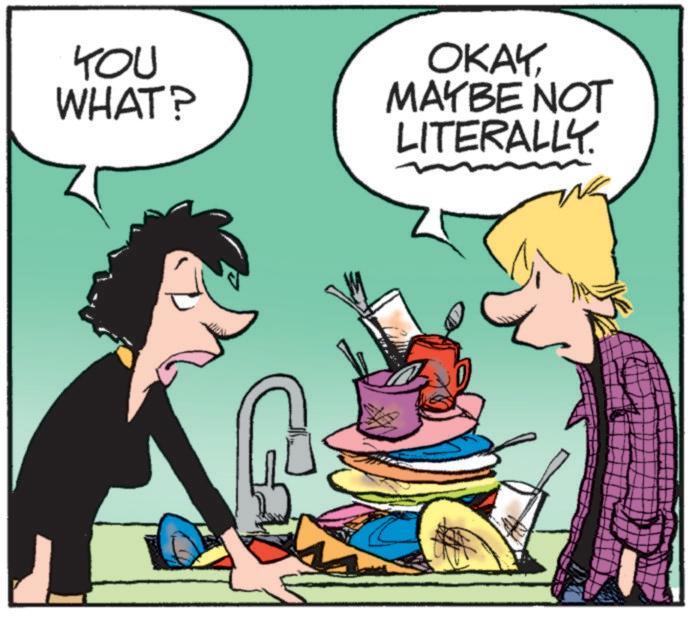 Animated cartoon OCR: YOU WHAT? OKAY. MAYBE NOT LITERALLY. YOU WHAT ? OKAY . MAYBE NOT LITERALLY .