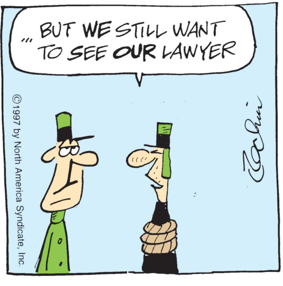 Pleased OCR: ©1997 by North America SyndicateInc. "" BUT WE STILL WANT TO SEE OUR LAWYER ?? Tachin © 1997 by North America SyndicateInc. " " BUT WE STILL WANT TO SEE OUR LAWYER ?? Tachin