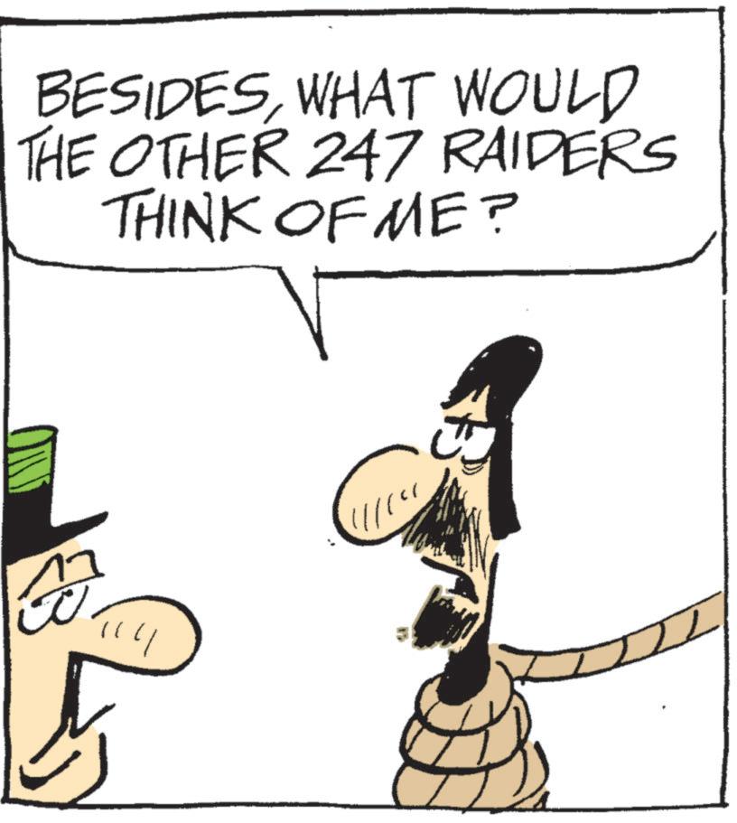 Animation OCR: BESIDESWHAT WOULD THE OTHER 247 RAIDERS THINK OF ME? 7 114 111" BESIDESWHAT WOULD THE OTHER 247 RAIDERS THINK OF ME ? 7 114 111 "