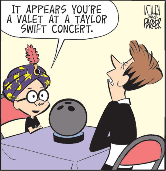 Fictional character OCR: IT APPEARS YOU'RE A VALET AT A TAYLOR SWIFT CONCERT. KILEN PARKER and IT APPEARS YOU'RE A VALET AT A TAYLOR SWIFT CONCERT . KILEN PARKER and