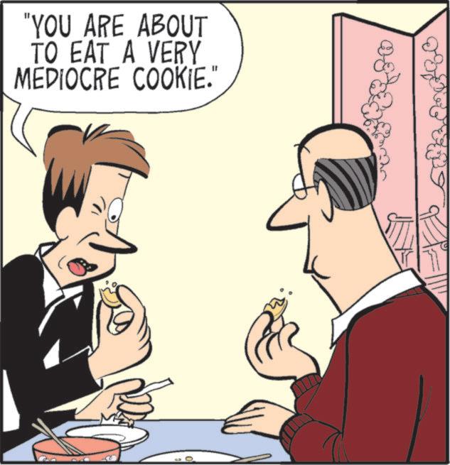 Food OCR: "YOU ARE ABOUT TO EAT A VERY MEDIOCRE COOKIE." " YOU ARE ABOUT TO EAT A VERY MEDIOCRE COOKIE . "