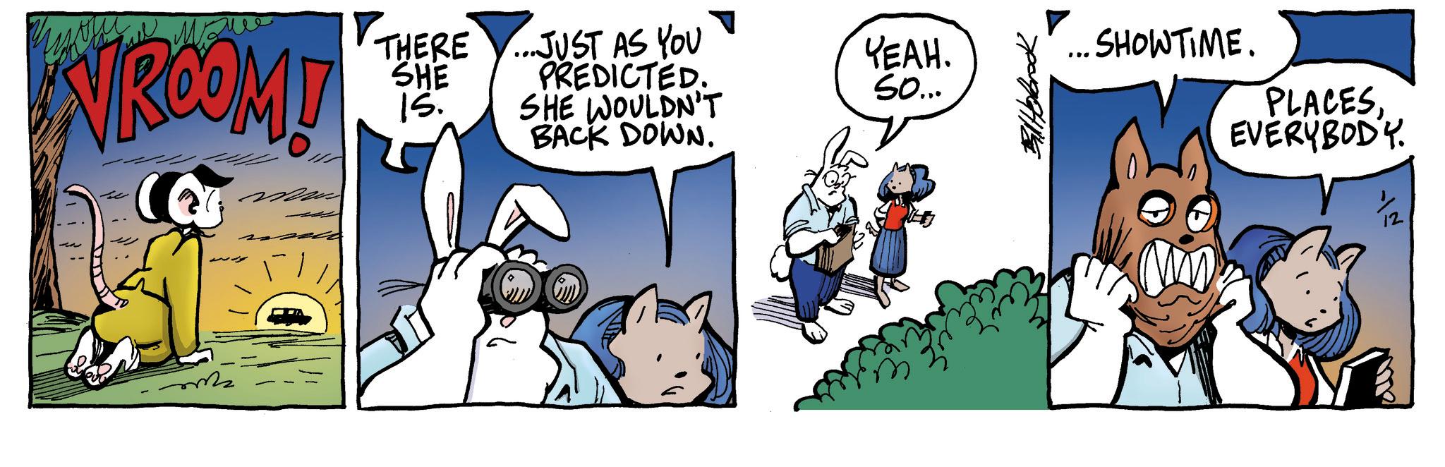 Publication OCR: VROOM! THERE SHE ...JUST AS YOU PREDICTED. YEAH. ...SHOWTIME. 15. So... SHE WOULDN'T PLACESBACK DOWN. EVERYBODY. VROOM ! THERE SHE ... JUST AS YOU PREDICTED . YEAH . ... SHOWTIME . 15 . So ... SHE WOULDN'T PLACESBACK DOWN . EVERYBODY .