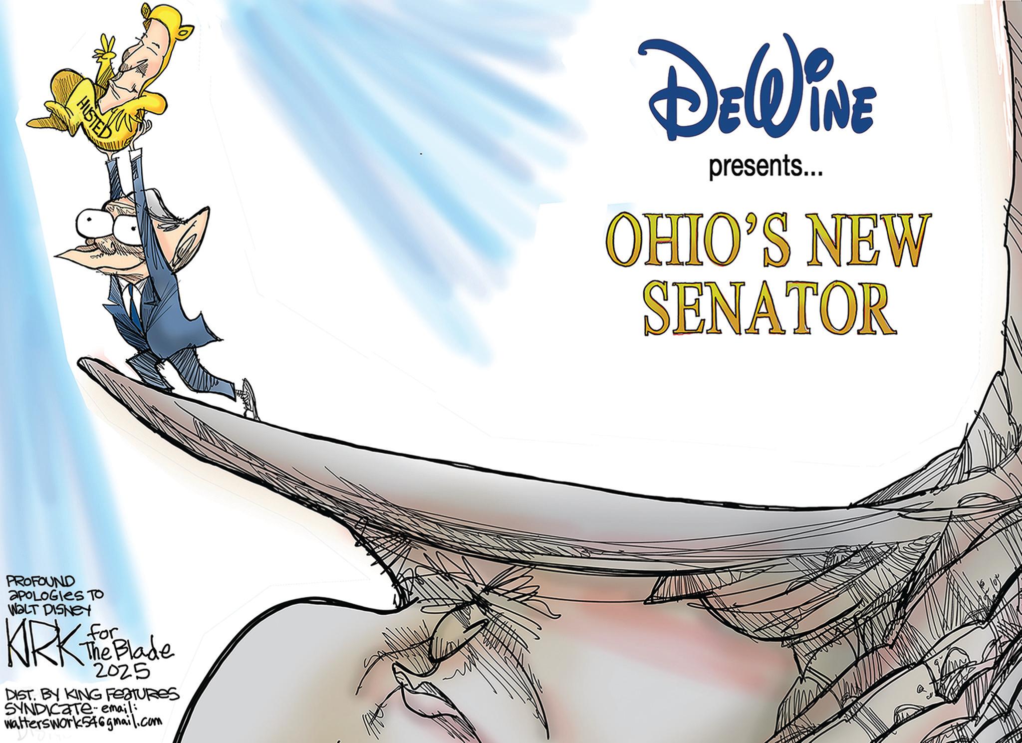 Fiction OCR: PROFOUND POLOGIES TO WALT DISNEY for The Blade KRK The 2025 DIST. BY KING Features SYNDICATE email: Waltersworks46gmail.com DEWiNE presents... OHIO'S NEW SENATOR PROFOUND POLOGIES TO WALT DISNEY for The Blade KRK The 2025 DIST . BY KING Features SYNDICATE email : Waltersworks46gmail.com DEWiNE presents ... OHIO'S NEW SENATOR