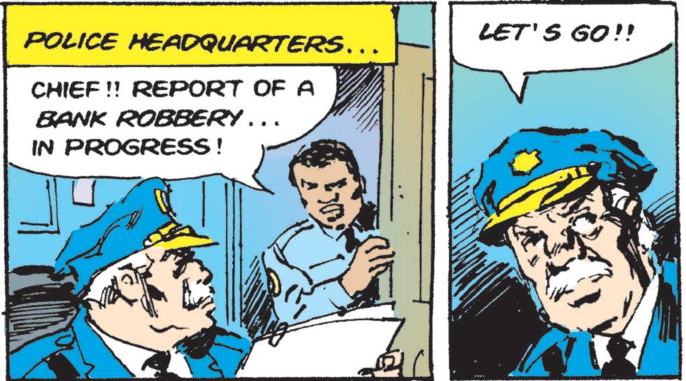 Pleased OCR: POLICE HEADQUARTERS……. CHIEF!! REPORT OF A BANK ROBBERY ……. IN PROGRESS! LET'S GO!! POLICE HEADQUARTERS …… . CHIEF !! REPORT OF A BANK ROBBERY …… . IN PROGRESS ! LET'S GO !!