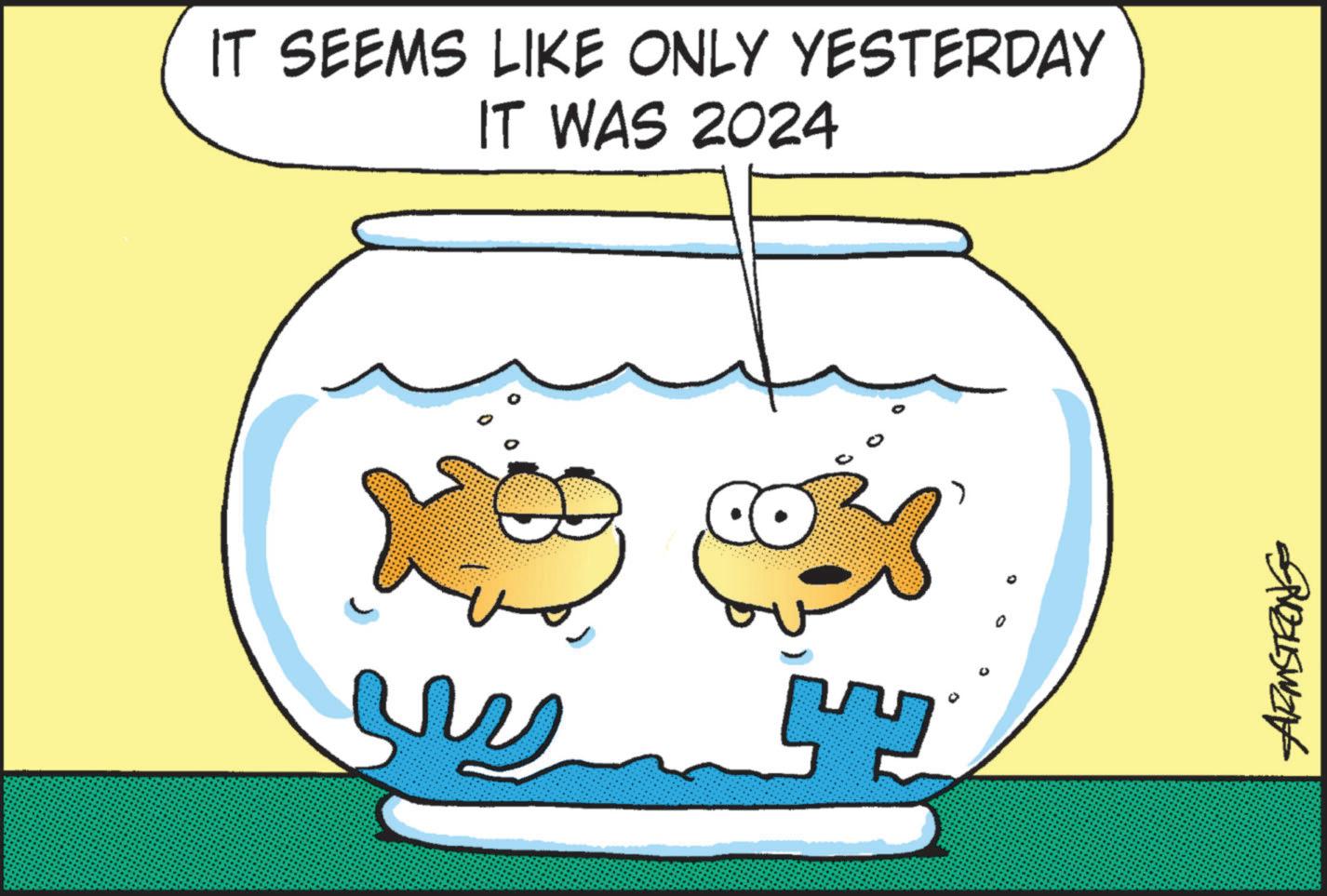 Animated cartoon OCR: IT SEEMS LIKE ONLY YESTERDAY IT WAS 2024 SPELLSWEI IT SEEMS LIKE ONLY YESTERDAY IT WAS 2024 SPELLSWEI