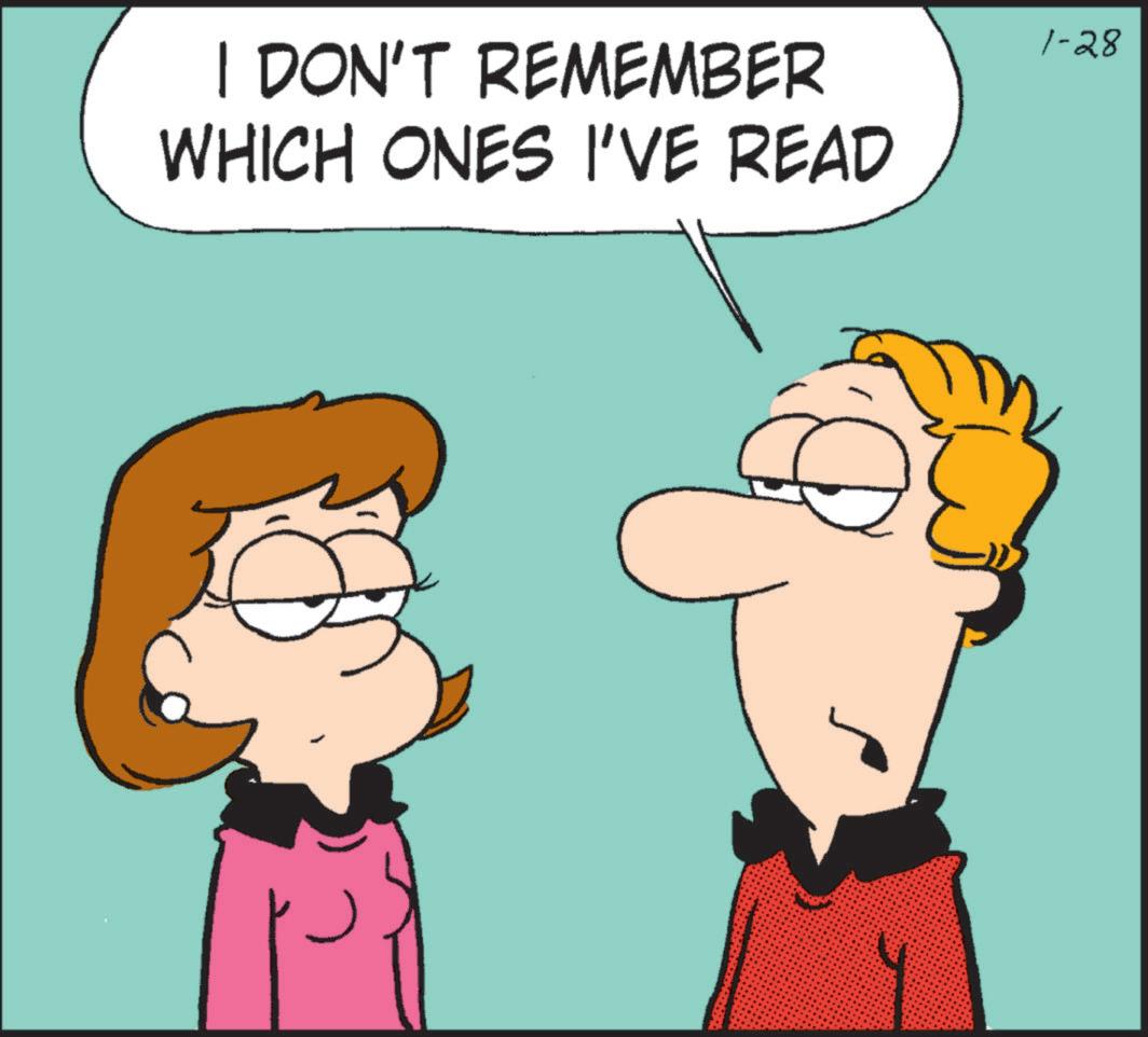 Happiness OCR: I DON'T REMEMBER WHICH ONES I'VE READ 1-28 I DON'T REMEMBER WHICH ONES I'VE READ 1-28