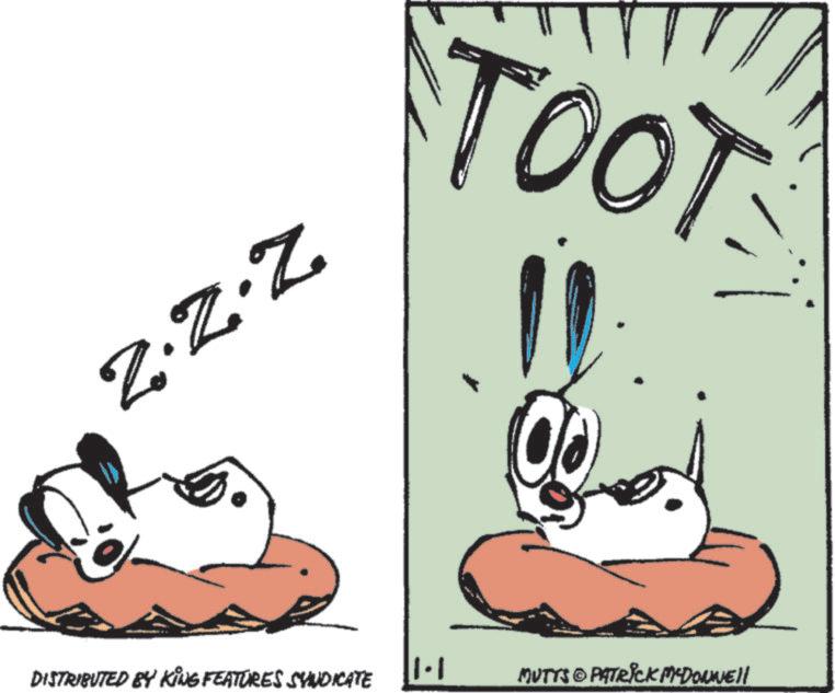Line art OCR: 2.Z.Z TOOT DISTRIBUTED BY KING FEATURES SYNDICATE MUTTS © PATRICK MCDONNELL 2.Z.Z TOOT DISTRIBUTED BY KING FEATURES SYNDICATE MUTTS © PATRICK MCDONNELL