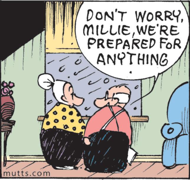 Animated cartoon OCR: mutts.com www DON'T WORRYWE'RE PREPARED FOR ANYTHING mutts.com www DON'T WORRYWE'RE PREPARED FOR ANYTHING