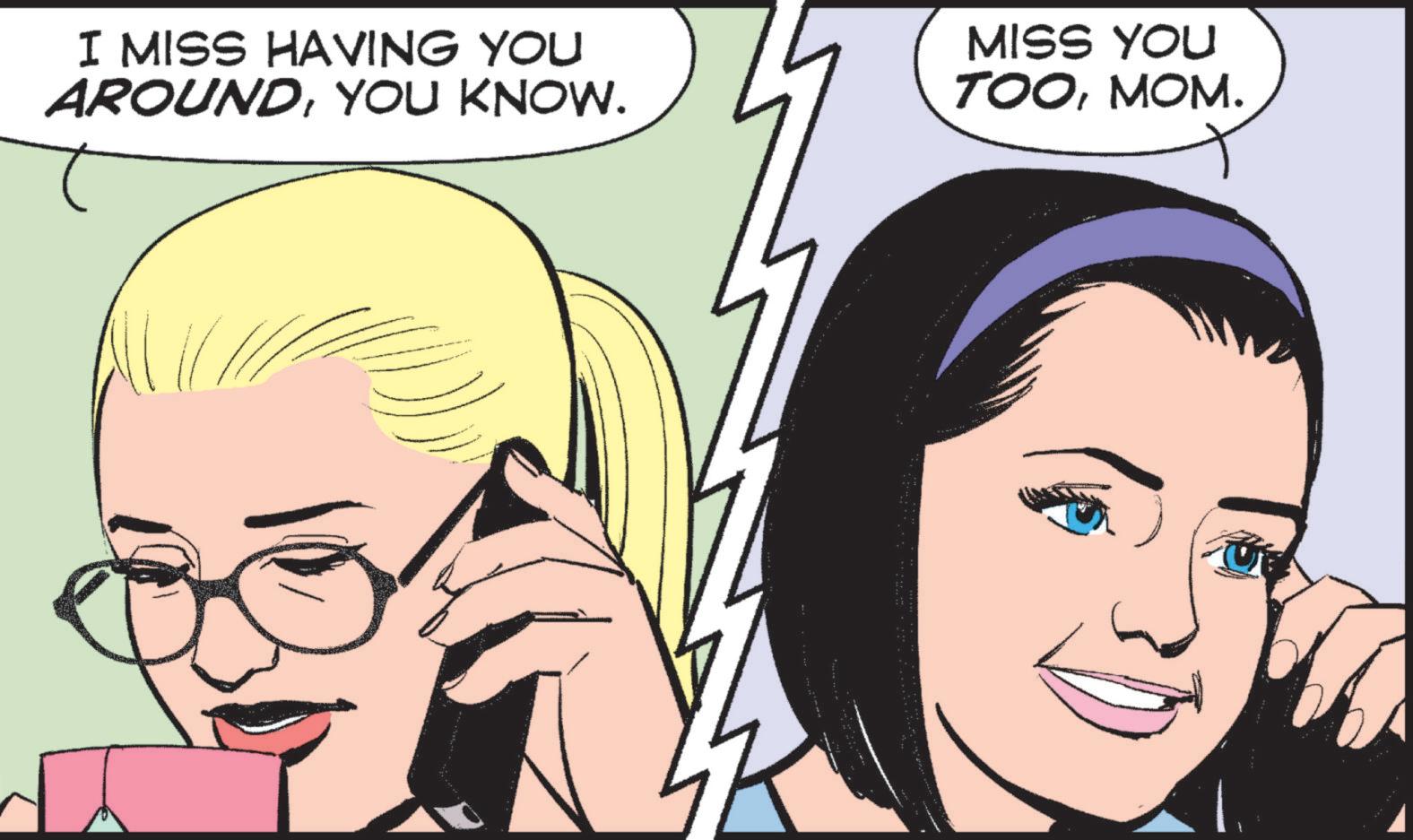Comic book OCR: I MISS HAVING YOU AROUNDYOU KNOW. MISS YOU TOOMOM. I MISS HAVING YOU AROUNDYOU KNOW . MISS YOU TOOMOM .