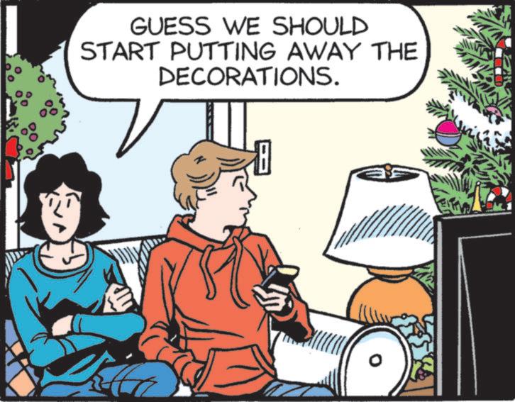 Comic book OCR: GUESS WE SHOULD START PUTTING AWAY THE DECORATIONS. GUESS WE SHOULD START PUTTING AWAY THE DECORATIONS .