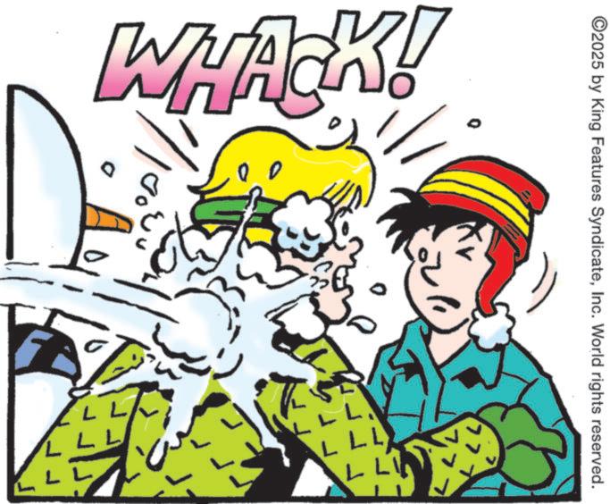 Animated cartoon OCR: WHACK! ©2025 by King Features SyndicateInc. World rights reserved. 77 WHACK ! © 2025 by King Features SyndicateInc. World rights reserved . 77