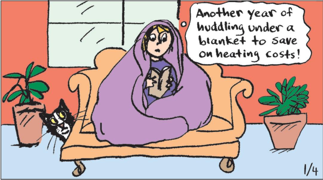 Fiction OCR: Another year of huddling under a blanket to Save on heating costs! 1/4 Another year of huddling under a blanket to Save on heating costs ! 1/4