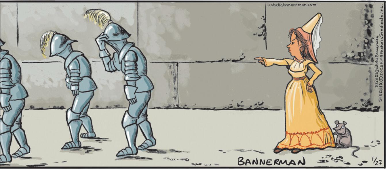 Armour OCR: isabellabannerman.com BANNERMAN 127 2025Isabella Bannerman SIXCHIX 2025 King Features SyndicateInc. isabellabannerman.com BANNERMAN 127 2025Isabella Bannerman SIXCHIX 2025 King Features Syndicate