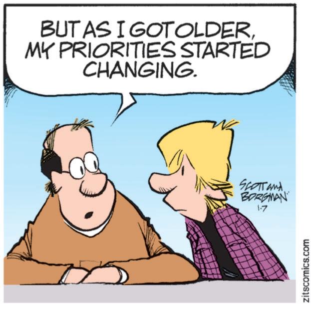 Pleased OCR: BUT AS I GOT OLDERMY PRIORITIES STARTED CHANGING. SCOTT and BORGMAN 1.7 zitscomics.com BUT AS I GOT OLDERMY PRIORITIES STARTED CHANGING . SCOTT and BORGMAN 1.7 zitscomics.com