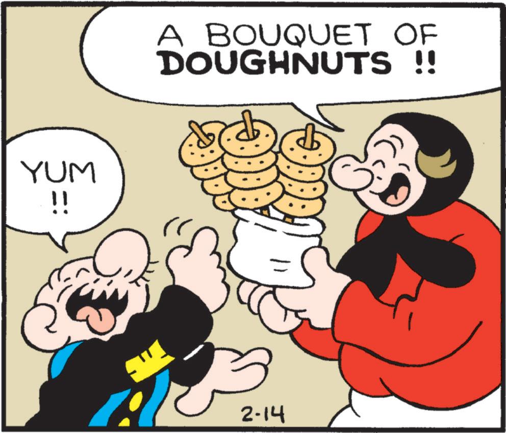 Animated cartoon OCR: YUM !! A BOUQUET OF DOUGHNUTS !! 2-14 G YUM !! A BOUQUET OF DOUGHNUTS !! 2-14 G