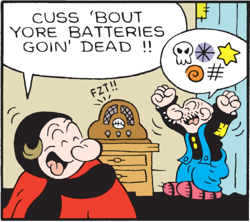 Graphics OCR: CUSS 'BOUT YORE BATTERIES GOIN' DEAD !! FZT!! * ?# CUSS ' BOUT YORE BATTERIES GOIN ' DEAD !! FZT !! * ? #