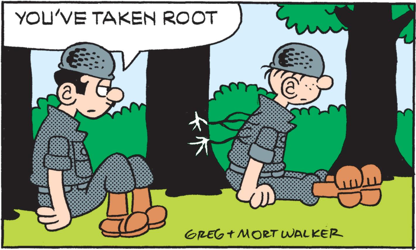 Fictional character OCR: YOU'VE TAKEN ROOT ???? ? GREG+MoRT WALKER YOU'VE TAKEN ROOT ???? ? GREG + MoRT WALKER