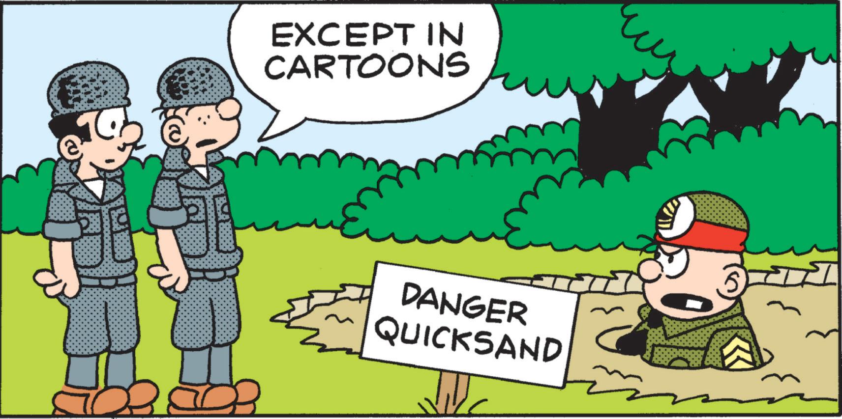 Fiction OCR: EXCEPT IN CARTOONS DANGER QUICKSAND EXCEPT IN CARTOONS DANGER QUICKSAND