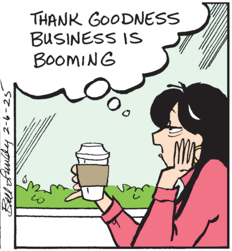 Comic book OCR: Bell und 2-6-25 w THANK GOODNESS BUSINESS IS BOOMING m Bell und 2-6-25 w THANK GOODNESS BUSINESS IS BOOMING m