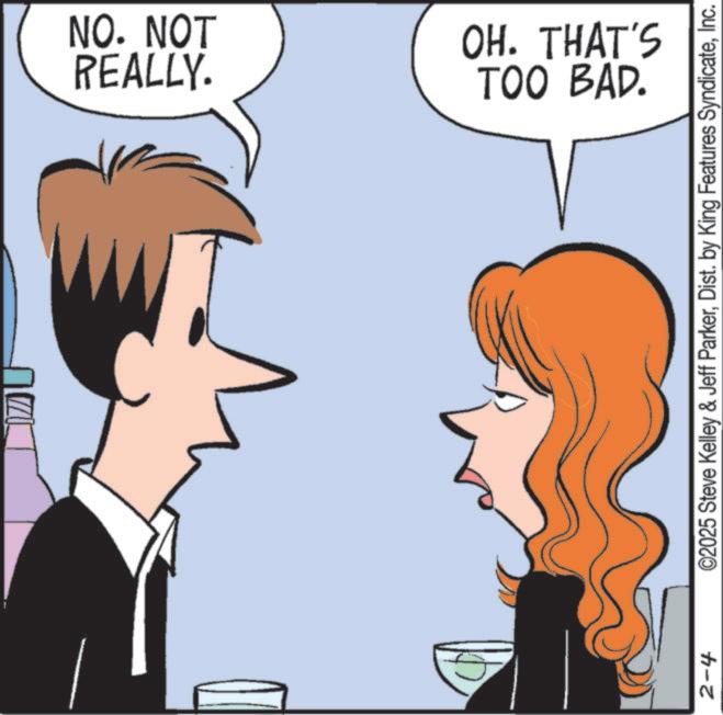 Animation OCR: 2-4 REALLY. NO. NOT TOO BAD. OH. THAT'S ©2025 Steve Kelley & Jeff ParkerInc. 2-4 REALLY . NO . NOT TOO BAD . OH . THAT'S © 2025 Steve Kelley & Jeff ParkerDist . by King Features Syndicate