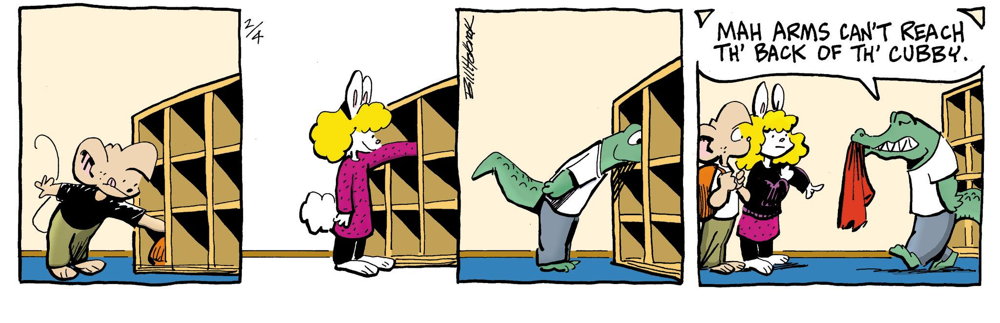 Comic book OCR: 1/4 MAH ARMS CAN'T REACH TH' BACK OF TH' CUBBY. OQ 1/4 MAH ARMS CAN'T REACH TH ' BACK OF TH ' CUBBY . OQ