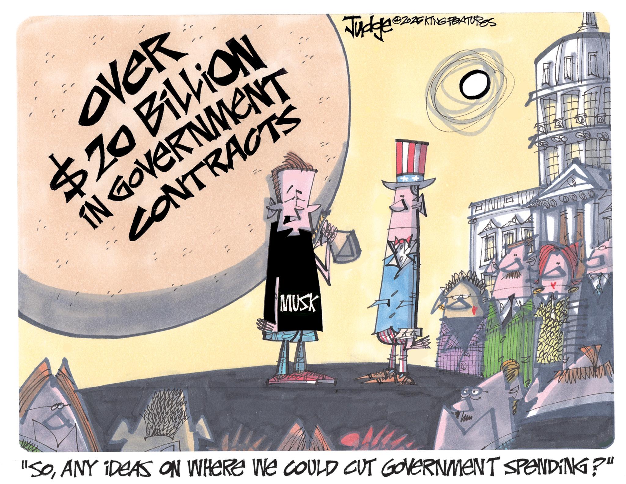 Handwriting OCR: OVER $20 BILLION IN GOVERNMENT CONTRACTS MUSK 1820ZEKING FEATURES Judge 22EKTIVE "SOANY IDEAS ON WHERE WE COULD CUT GOVERNMENT SPENDING?" OVER $ 20 BILLION IN GOVERNMENT CONTRACTS MUSK 1820ZEKING FEATURES Judge 22EKTIVE " SOANY IDEAS ON WHERE WE COULD CUT GOVERNMENT SPENDING ? "