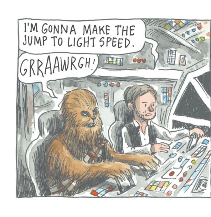 Fiction OCR: I'M GONNA MAKE THE JUMP TO LIGHT SPEED. GRRAAWRGH! E 000 ? I'M GONNA MAKE THE JUMP TO LIGHT SPEED . GRRAAWRGH ! E 000 ?