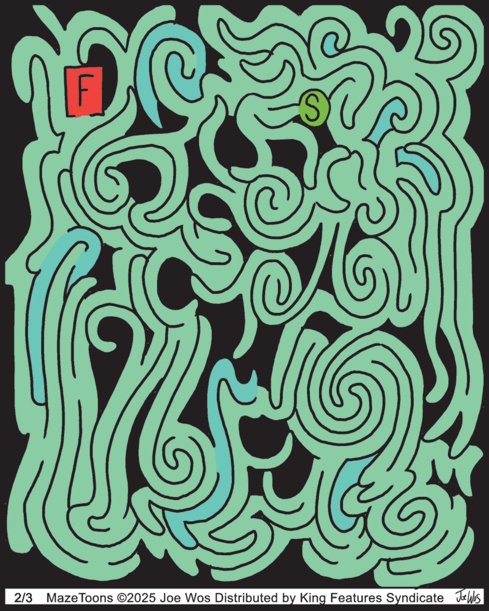 Modern art OCR: 2/3 Maze Toons ©2025 Joe Wos Distributed by King Features Syndicate Jobs 2/3 Maze Toons © 2025 Joe Wos Distributed by King Features Syndicate Jobs