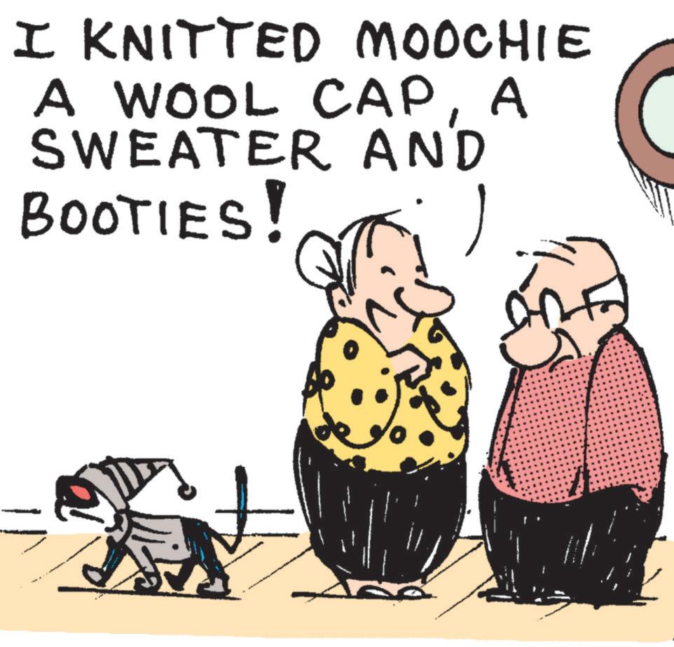 Animation OCR: I KNITTED MOOCHIE A WOOL CAPA SWEATER AND BOOTIES! I KNITTED MOOCHIE A WOOL CAPA SWEATER AND BOOTIES !