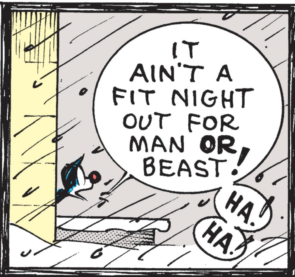 Animation OCR: IT AIN'T A FIT NIGHT OUT FOR MAN OR BEAST. HA. HA IT AIN'T A FIT NIGHT OUT FOR MAN OR BEAST . HA . HA