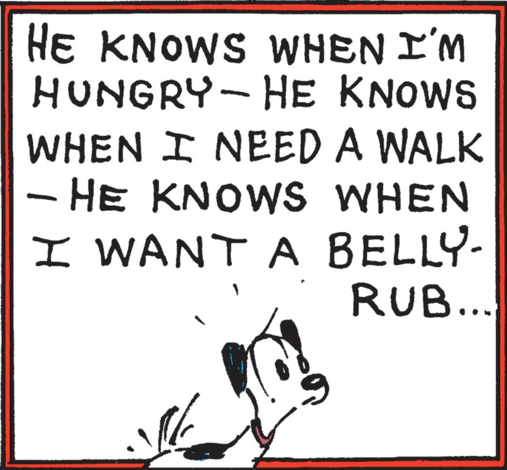 Calligraphy OCR: HE KNOWS WHEN I'M HUNGRY - HE KNOWS WHEN I NEED A WALK - HE KNOWS WHEN I WANT A BELLY- RUB... HE KNOWS WHEN I'M HUNGRY - HE KNOWS WHEN I NEED A WALK - HE KNOWS WHEN I WANT A BELLY- RUB ...