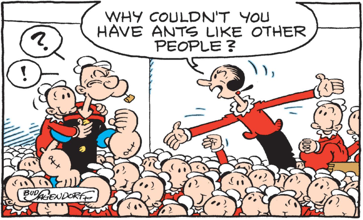 Humour OCR: WHY COULDN'T YOU HAVE ANTS LIKE OTHER PEOPLE? apt BUDAGENDORFE ium WHY COULDN'T YOU HAVE ANTS LIKE OTHER PEOPLE ? apt BUDAGENDORFE ium