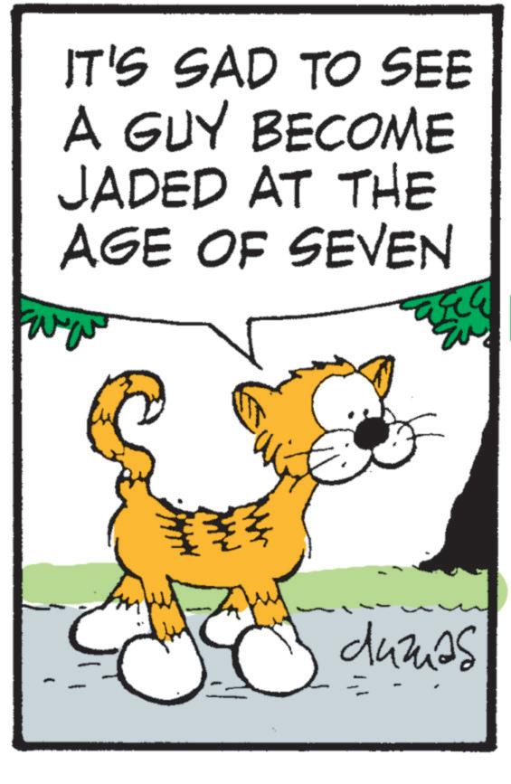 Animated cartoon OCR: IT'S SAD TO SEE A GUY BECOME JADED AT THE AGE OF SEVEN duzuas IT'S SAD TO SEE A GUY BECOME JADED AT THE AGE OF SEVEN duzuas