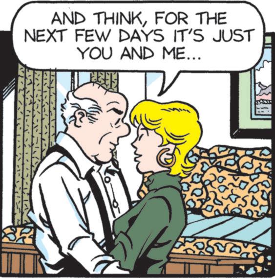 Comic book OCR: AND THINKFOR THE NEXT FEW DAYS IT'S JUST YOU AND ME... BR AND THINKFOR THE NEXT FEW DAYS IT'S JUST YOU AND ME ... BR