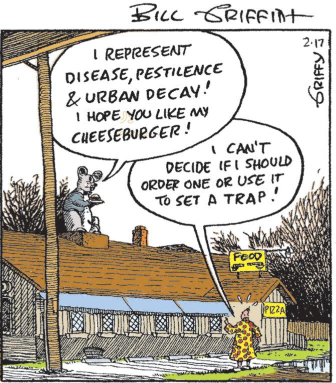 Animated cartoon OCR: 2.17 ??? ?????? BILL GRIFFint I REPRESENT DISEASEPESTILENCE & URBAN DECAY! I HOPE YOU LIKE MY CHEESEBURGER! I CAN'T DECIDE IF I SHOULD ORDER ONE OR USE IT TO SET A TRAP. FOOD PIZZA 2.17 ??? ?????? BILL GRIFFint I REPRESENT DISEASEPESTILENCE & URBAN DECAY ! I HOPE YOU LIKE MY CHEESEBURGER ! I CAN'T DECIDE IF I SHOULD ORDER ONE OR USE IT TO SET A TRAP . FOOD PIZZA