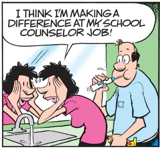 Animated cartoon OCR: I THINK I'M MAKING A DIFFERENCE AT MY SCHOOL COUNSELOR JOB! I THINK I'M MAKING A DIFFERENCE AT MY SCHOOL COUNSELOR JOB !