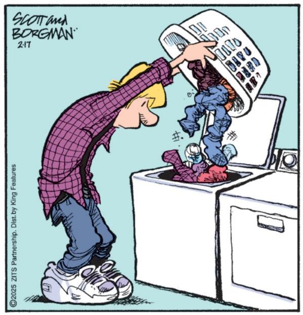 Animated cartoon OCR: 2025 ZITS Partnership. Dist. by King Features BORGMAN SCOTT and 2.17 #. ?? 0000 DATO ? 2025 ZITS Partnership . Dist . by King Features BORGMAN SCOTT and 2.17 # . ?? 0000 DATO ?