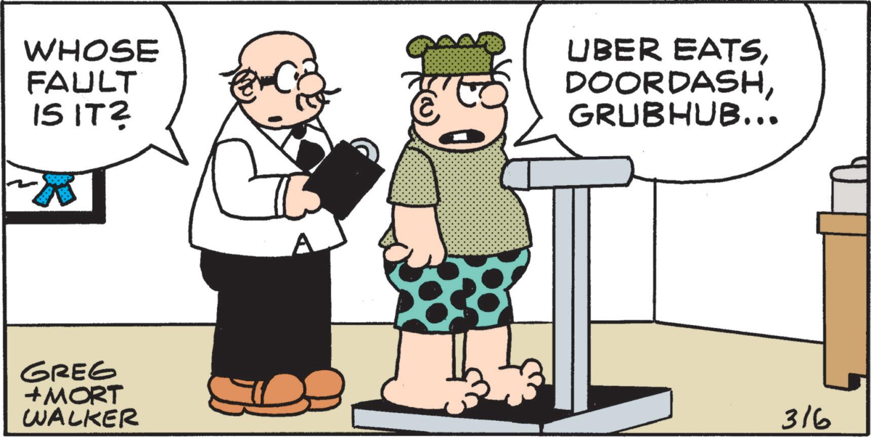 Pleased OCR: WHOSE FAULT IS IT? GREG +MORT WALKER UBER EATSGRUBHUB... 316 WHOSE FAULT IS IT ? GREG + MORT WALKER UBER EATSGRUBHUB ... 316