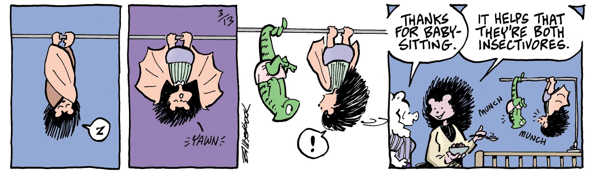 Fiction OCR: N =YAWN= 313 THANKS IT HELPS THAT FOR BABY- THEY'RE BOTH SITTING. INSECTIVORES. Billhebook MUNCH MUNCH N = YAWN = 313 THANKS IT HELPS THAT FOR BABY- THEY'RE BOTH SITTING . INSECTIVORES . Billhebook MUNCH MUNCH