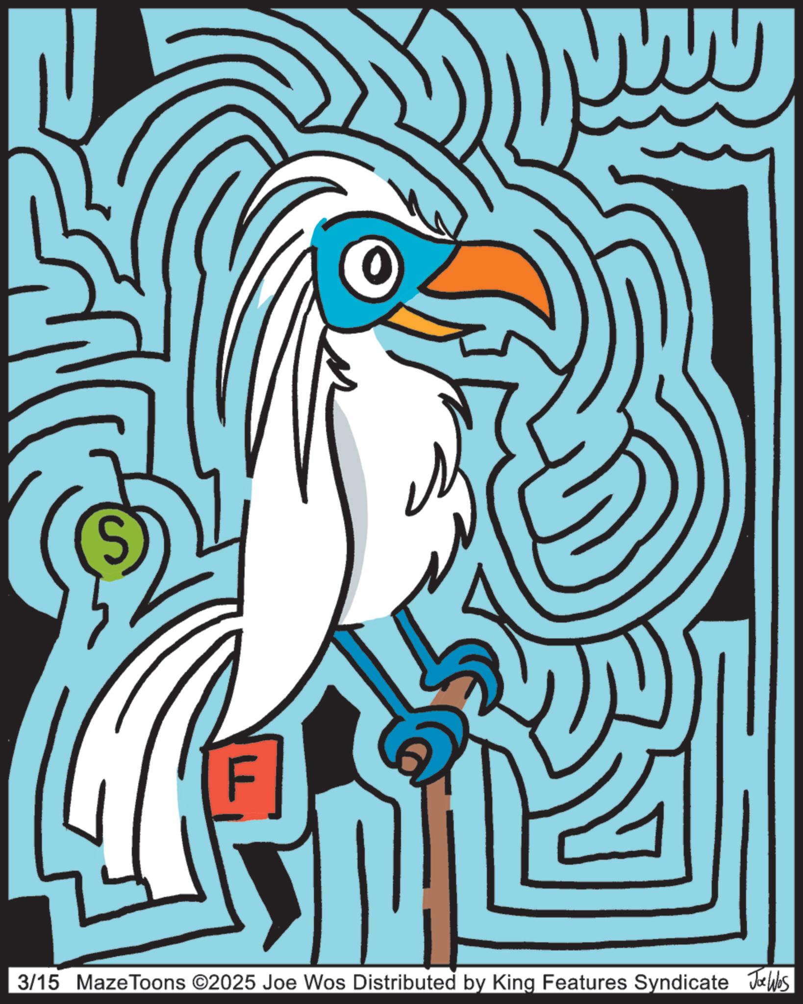 Graphic design OCR: 3/15 Maze Toons ©2025 Joe Wos Distributed by King Features Syndicate Jobs 3/15 Maze Toons © 2025 Joe Wos Distributed by King Features Syndicate Jobs