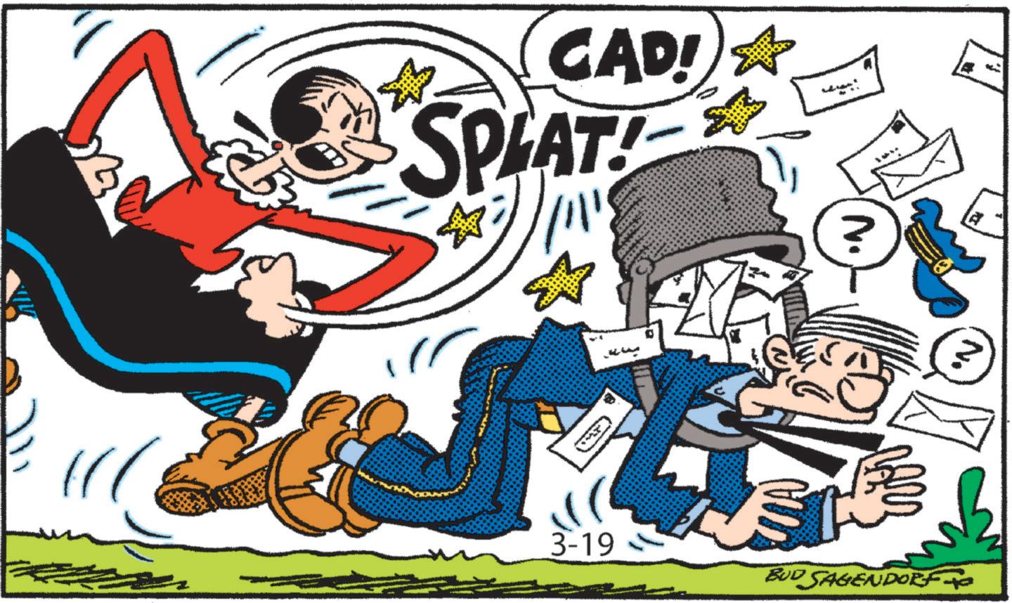 Comic book OCR: ? CAD! SPLAT ? •N 3-19 BUD SAGENDORF ? CAD ! SPLAT ? • N 3-19 BUD SAGENDORF