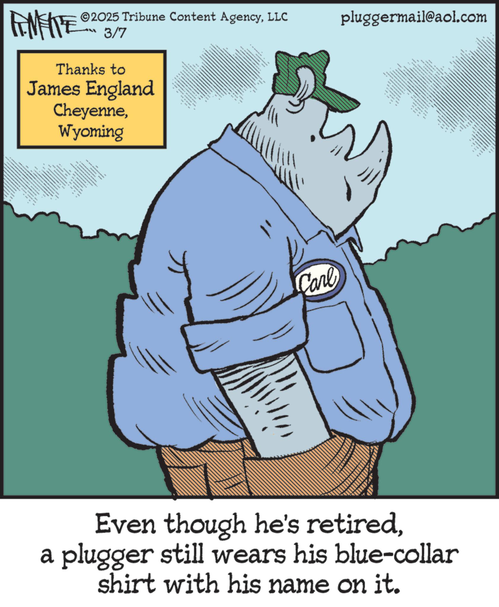 Animation OCR: 2025 Tribune Content AgencyLLC 3/7 pluggermail@aol.com Thanks to James England CheyenneWyoming www. *26*XNXX www 6 • Carl ?? ?????? ????? Even though he's retireda plugger still wears his blue-collar shirt with his name on it. 2025 Tribune Content AgencyLLC 3/7 pluggermail@aol.com Thanks to James England CheyenneWyoming www . * 26 * XNXX www 6 • Carl ?? ?????? ????? Even though he's retireda plugger still wears his blue - collar shirt with his name on it .