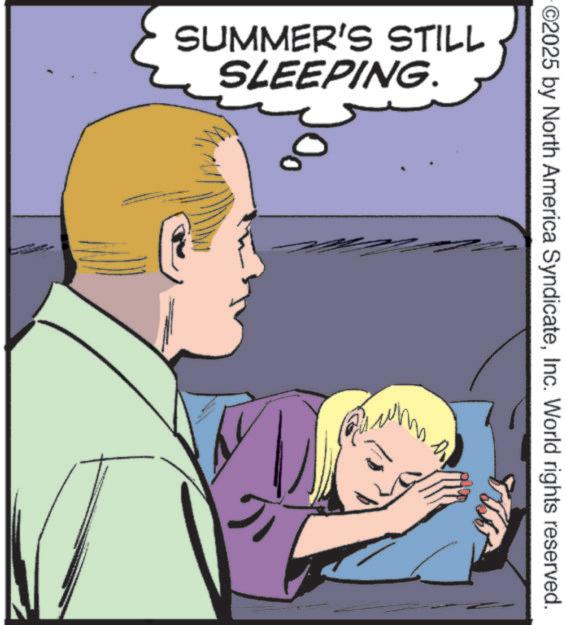 Sleep OCR: SUMMER'S STILL SLEEPING. ©2025 by North America SyndicateInc. World rights reserved. 10 ???? SUMMER'S STILL SLEEPING . © 2025 by North America SyndicateInc. World rights reserved . 10 ????