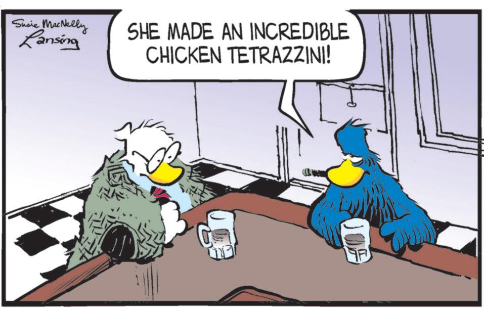 Comic book OCR: Susie MacNelly Lansing SHE MADE AN INCREDIBLE CHICKEN TETRAZZINI! Susie MacNelly Lansing SHE MADE AN INCREDIBLE CHICKEN TETRAZZINI !