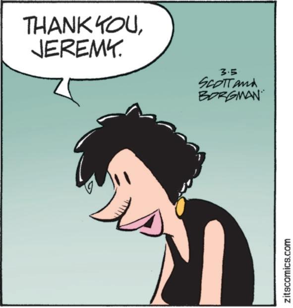 Graphics OCR: THANK YOUJEREMY. 3.5 SCOTTand BORGMAN zitscomics.com THANK YOUJEREMY . 3.5 SCOTTand BORGMAN zitscomics.com
