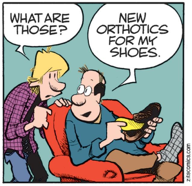 Animation OCR: WHAT ARE THOSE? NEW ORTHOTICS FOR MY SHOES. zitscomics.com WHAT ARE THOSE ? NEW ORTHOTICS FOR MY SHOES . zitscomics.com