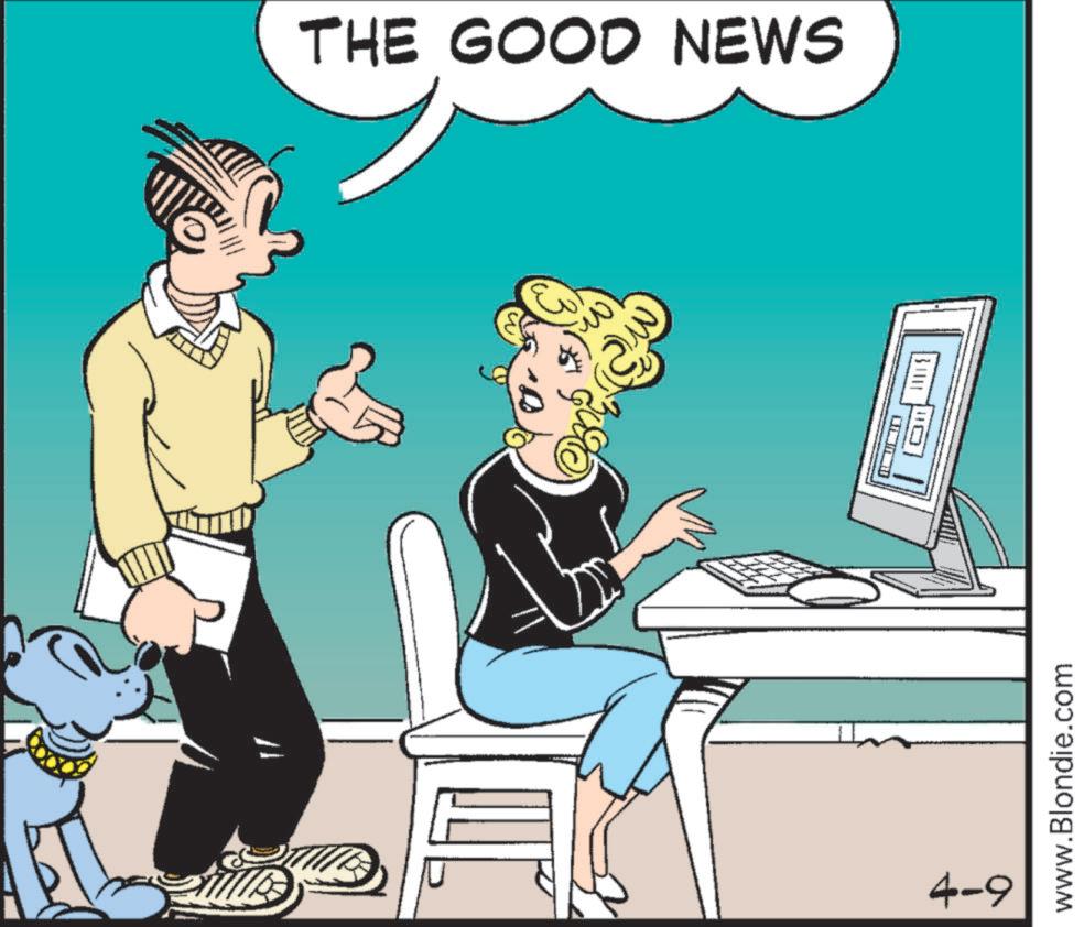 Telephony OCR: THE GOOD NEWS 4-9 www.Blondie.com THE GOOD NEWS 4-9 www.Blondie.com